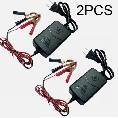 Plastic Storage Batteries Charger different power plug style for choose black Set