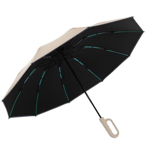 Fiber & Aluminium Alloy & Pongee automatic Reverse Umbrellas 10 rid-frame & sun protection Sliver Plated Lion PC