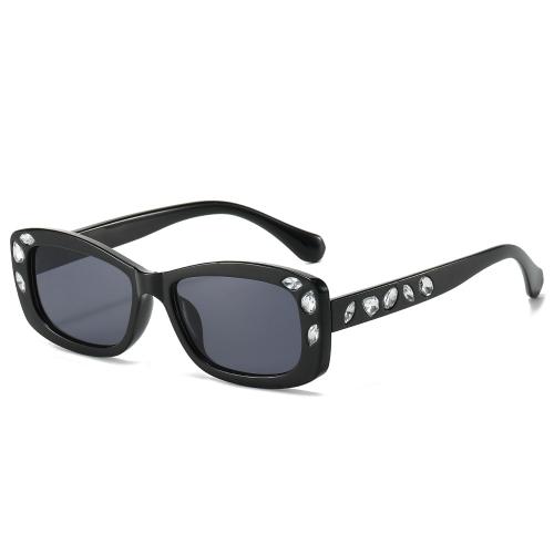 PC-Polycarbonate shading & Easy Matching Sun Glasses sun protection & unisex & with rhinestone PC