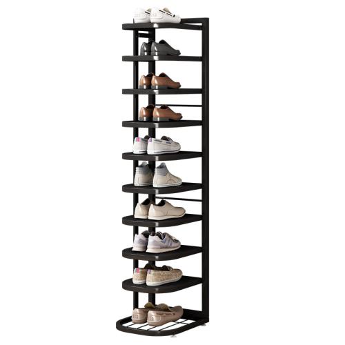 Fer Organisateur de rack de chaussures Solide blanc et noir pièce