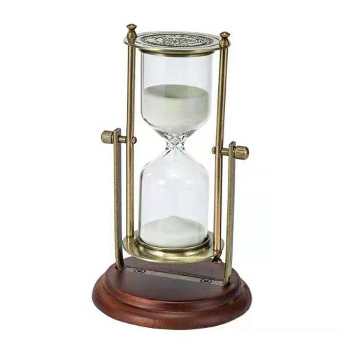 Metall & Glas & Massive Wood Hourglass Timer,  Stück