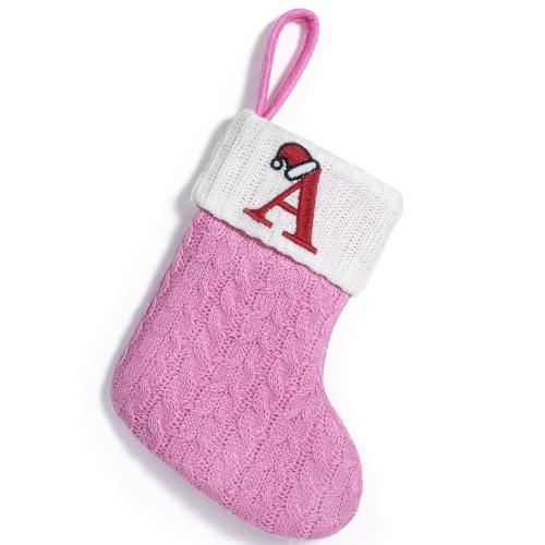 Tricoté Chaussettes de décoration de Noël modèle différent pour le choix Rose pièce