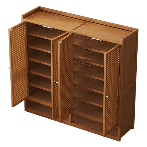 Caoutchouc pvc & Fiberboard à densité moyenne Organisateur de rack de chaussures Solide Brun foncé pièce