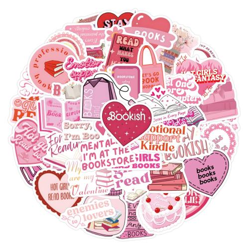 PVC Rubber DIY Decorative Sticker waterproof mixed pattern pink Bag