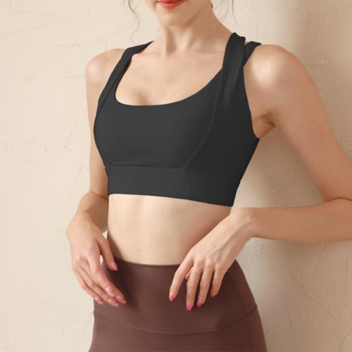 Polyamide & Spandex Sport Bra shockproof Solid PC