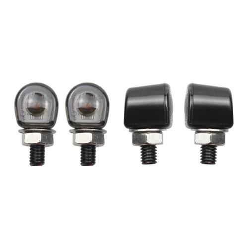 Plastic Motorcycle Turn Signal Lamp two piece black Set