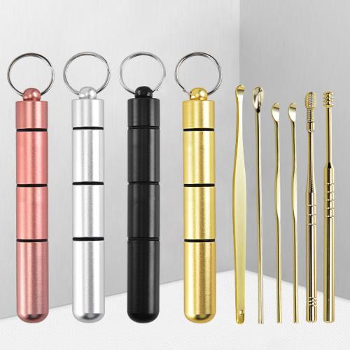 Aluminium Earpick portable & six piece Set