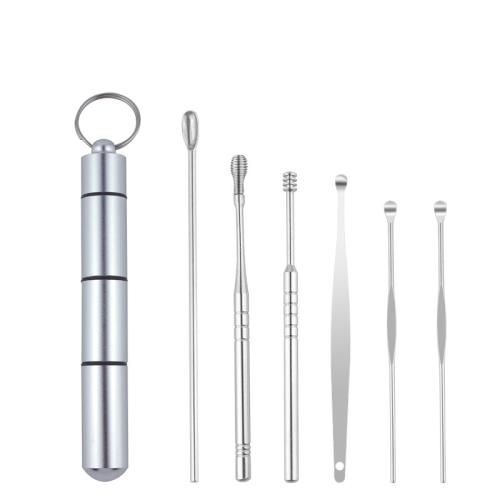 Stainless Steel Earpick multiple pieces & portable Set