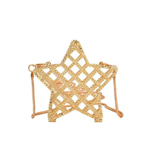 Zinc Alloy Easy Matching Crossbody Bag Mini & hollow Pentangle PC