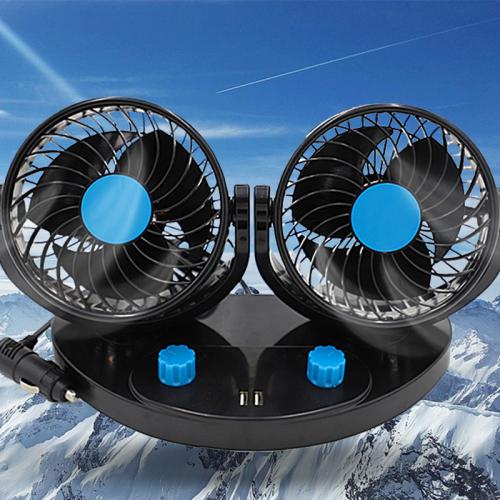 12V USB Car Cooling Fan Electric Car Fans with 360° Rotatable Head for Car Truck