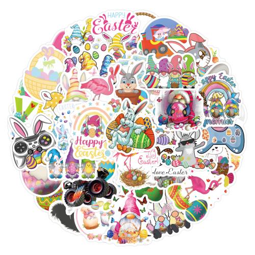 PVC Rubber & Pressure-Sensitive Adhesive DIY & Waterproof Decorative Sticker Cute PC