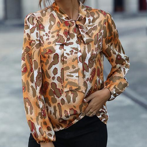 Polyester Vrouwen lange mouw Shirt stuk