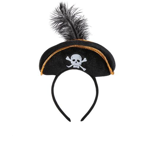 Pleuche & Plastic Hair Band Halloween Design black PC