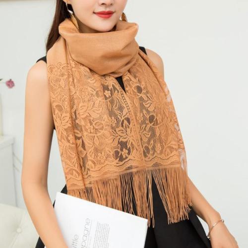 Lace Multifunction Women Scarf thermal jacquard PC