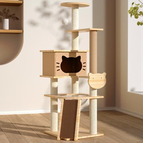 Medium Density Fiberboard Cat Climbing Frame hardwearing PC