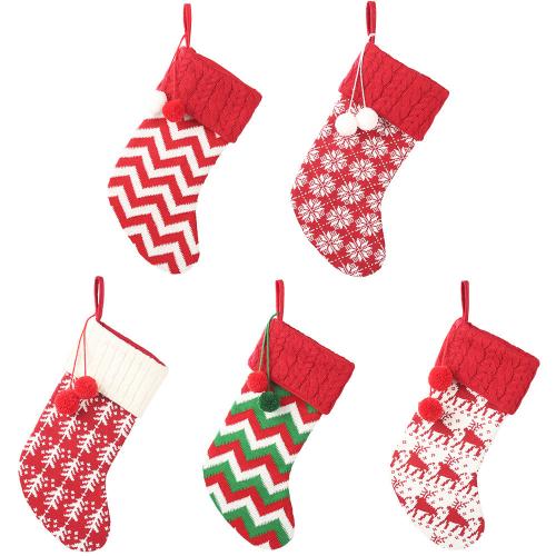 Chiffon Chaussettes de décoration de Noël Tricoté modèle différent pour le choix plus de couleurs pour le choix pièce