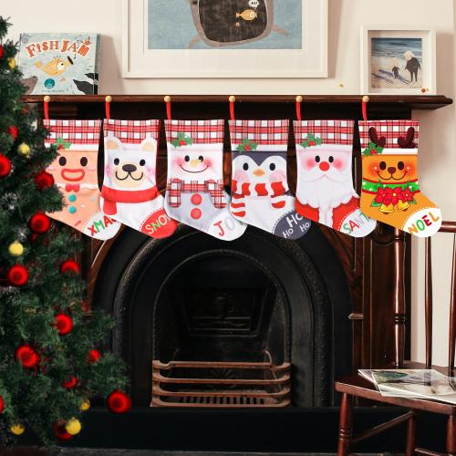 Napped Fabric Christmas Decoration Stocking christmas design Set