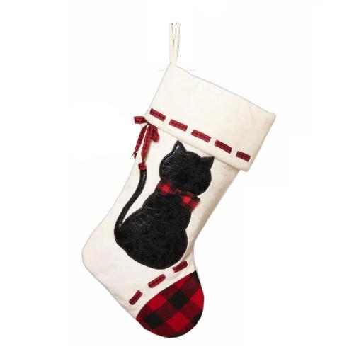 Polyester Chaussettes de décoration de Noël Imprimé modèle différent pour le choix plus de couleurs pour le choix pièce