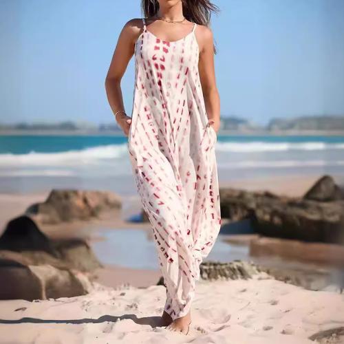 Polyester long style Slip Dress printed PC