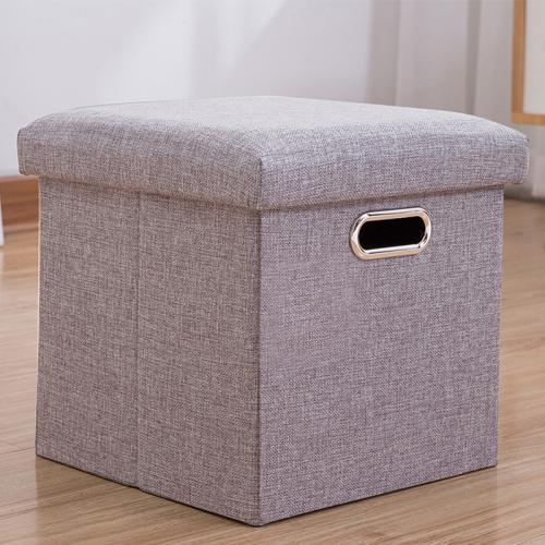 Cotton Linen Multifunction Storage Stool PC