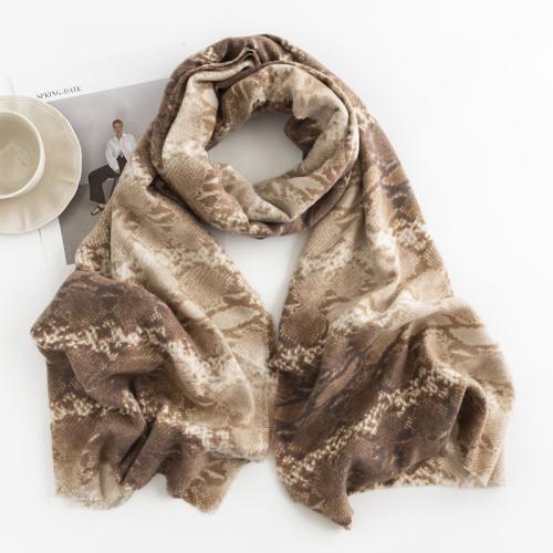 Polyester Women Scarf thermal printed snakeskin pattern PC