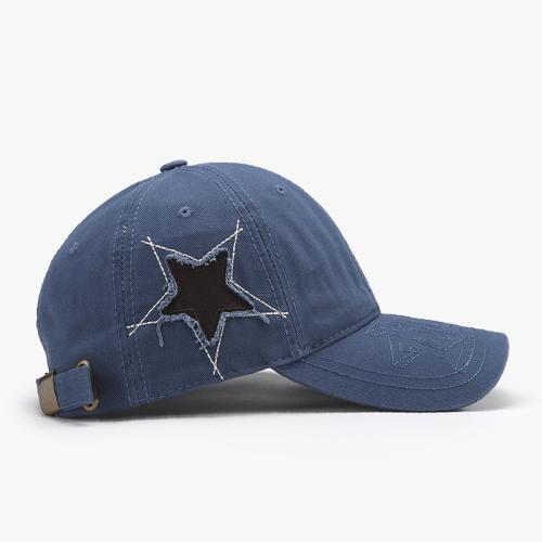 Cotton Baseball Cap sun protection embroidered star pattern : PC