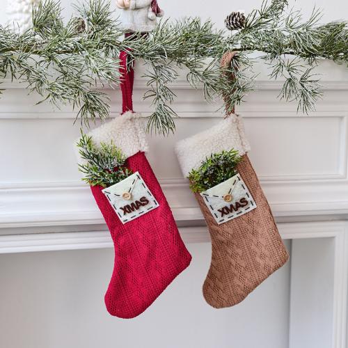 Doek Kerstdecoratie sokken meer kleuren naar keuze stuk