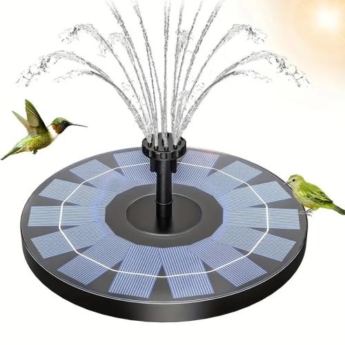 Aluminum Electric Solar Fountain black PC