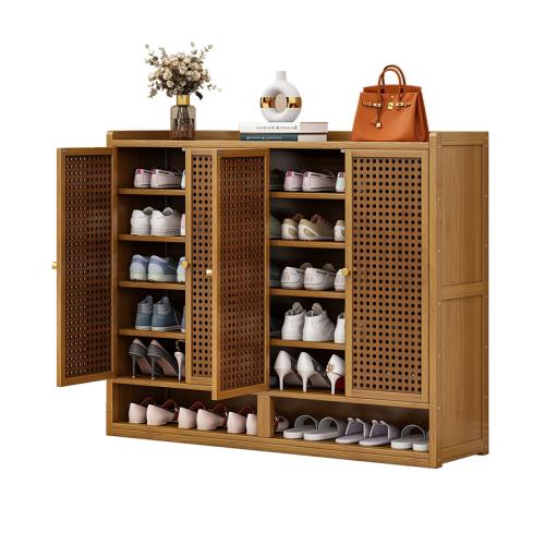 Moso Bamboo & Metal Multifunction Shoes Rack Organizer large capacity PC