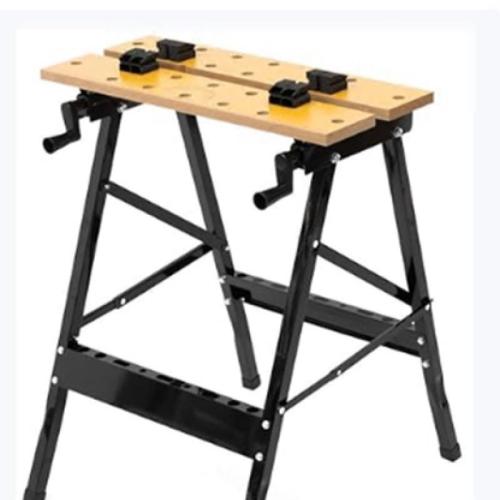 Carbon Steel & Wood foldable Worktable black PC