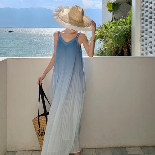 Polyester Slip Dress & loose blue PC