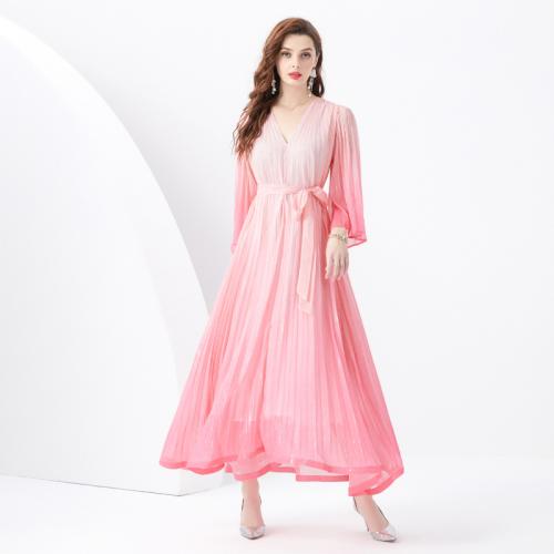 Polyester Einteiliges Kleid, Rosa, :,  Stück