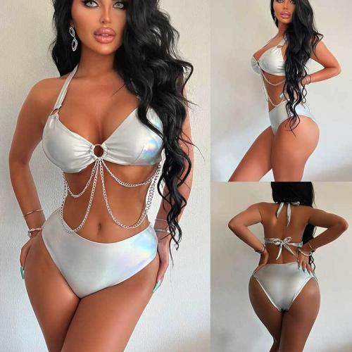 Polyester Bikini Argent Ensemble