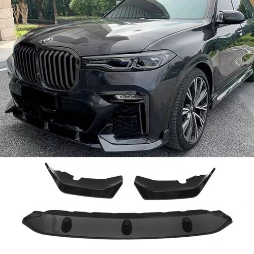 For BMW 2019-2022 x7 G07 Front Lip Jet Black Sold By Set