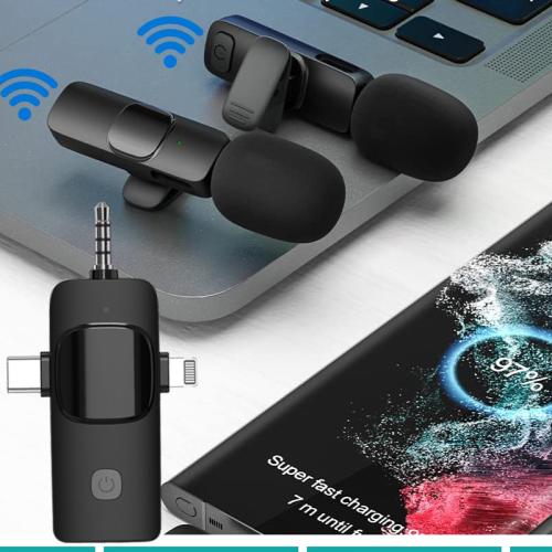 Sponge Microphone noise reduction & wireless & portable Solid black Set