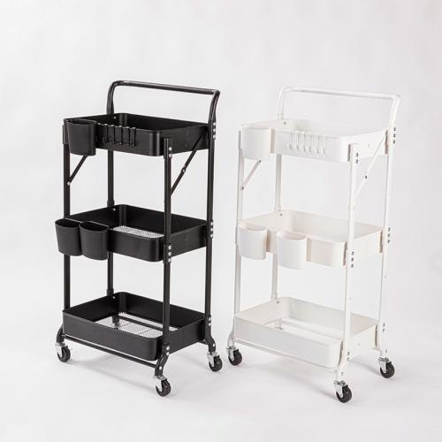 Carbon Steel triple layer & foldable Storage Rack with pulley PC