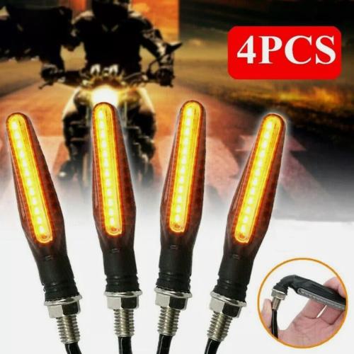 4PCS Motorcycle Led Turn Signal Indicator Blinker Amber Lights Universal Durable