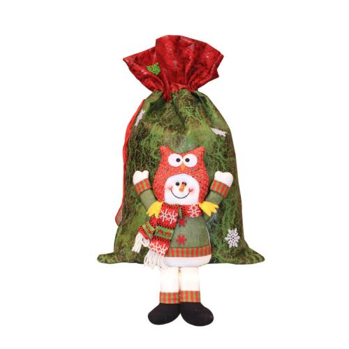 Linen Christmas apple bag durable & christmas design PC