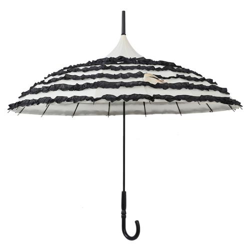 Iron & Pongee & Plastic 16 rid-frame Long Handle Umbrella PC