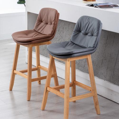 Solid Wood & PU Leather Casual House Chair Sponge Solid PC