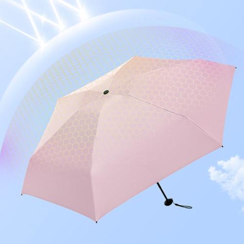 Steel & Fiber & Vinyl & Polyester Foldable Umbrella Manual & 6 rid-frame PC