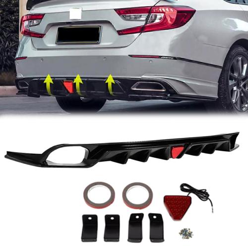 FOR 2022-2024 HONDA CIVIC MC STYLE FE180 Rear Lip Jet Black Sold By Set