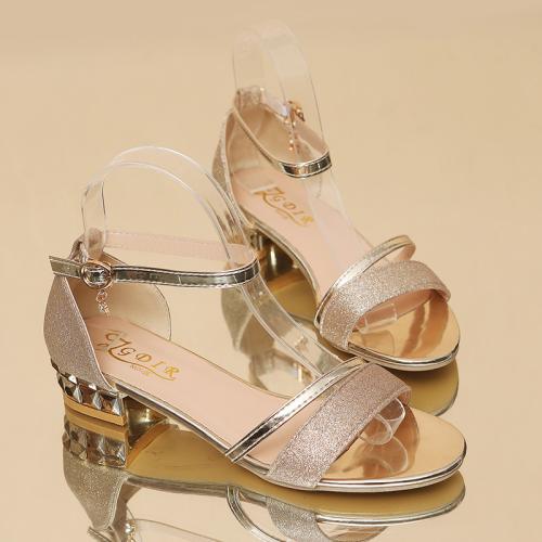 Rubber & PU Leather Women Sandals Pair