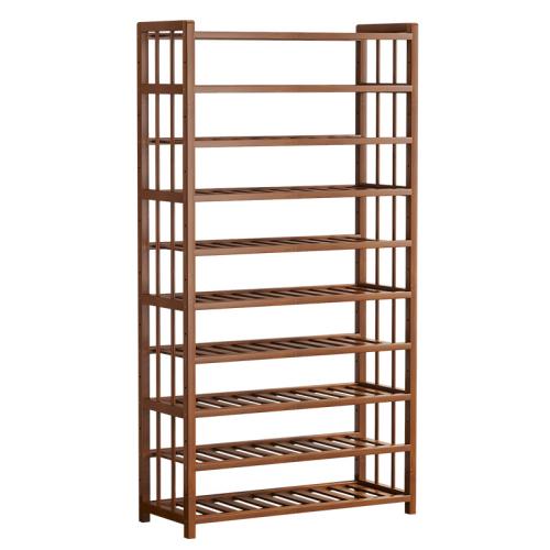 Moso Bamboo Organisateur de rack de chaussures Solide Brun foncé pièce