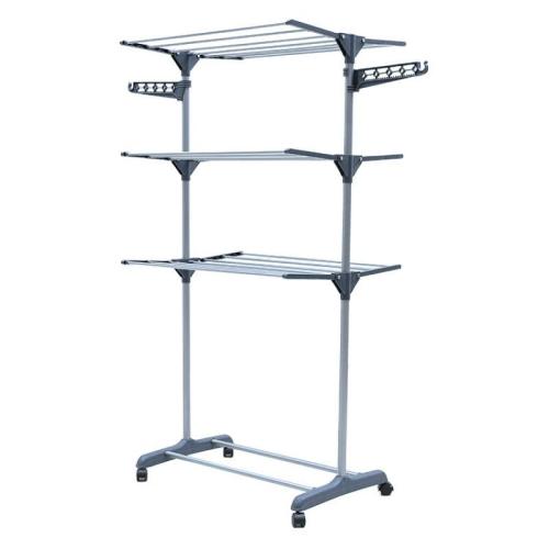 Fer & Plastique Clotheshorse Gris pièce