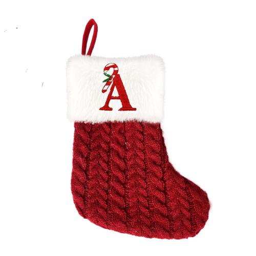 Cloth Christmas Decoration Stocking christmas design red PC