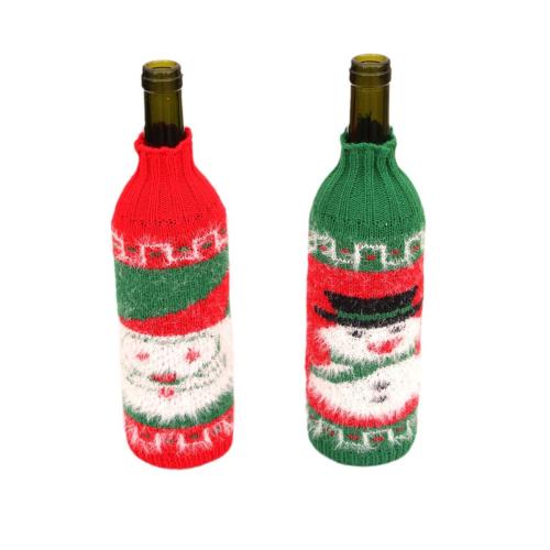 Knitted Wine Bottle Cover christmas design PC