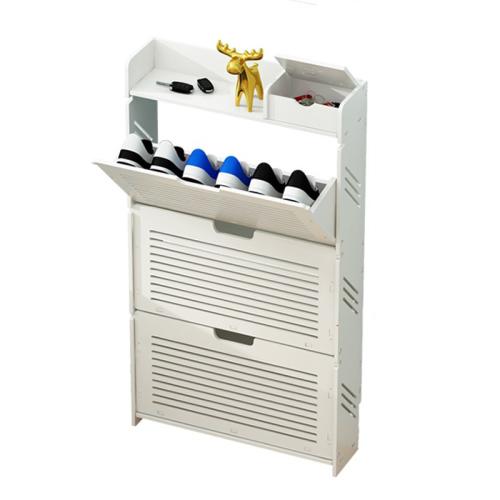 Pvc Organisateur de rack de chaussures Solide Blanc pièce