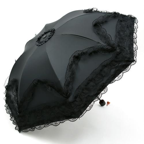 Steel & Engineering Plastics & Vinyl & Pongee Foldable Umbrella 8 rid-frame PC