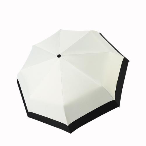 Aluminium Alloy & Vinyl & Pongee Foldable Umbrella 8 rid-frame & sun protection PC